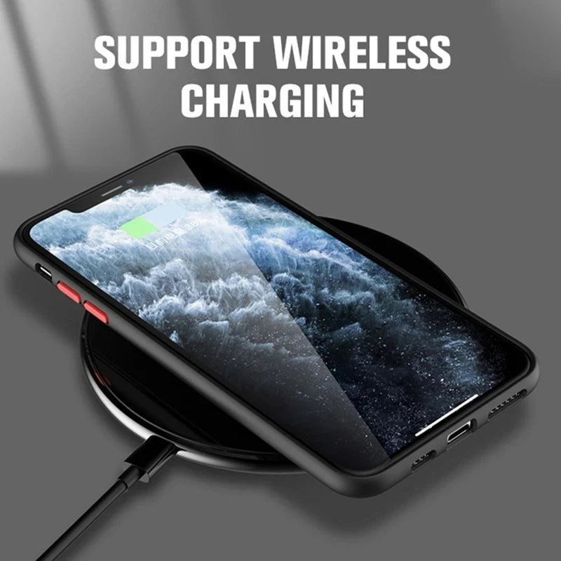 Shockproof Armor Matte Case For iPhone