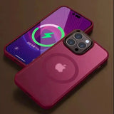 Magnetic Matte Translucent Frosted Phone Case For iPhone