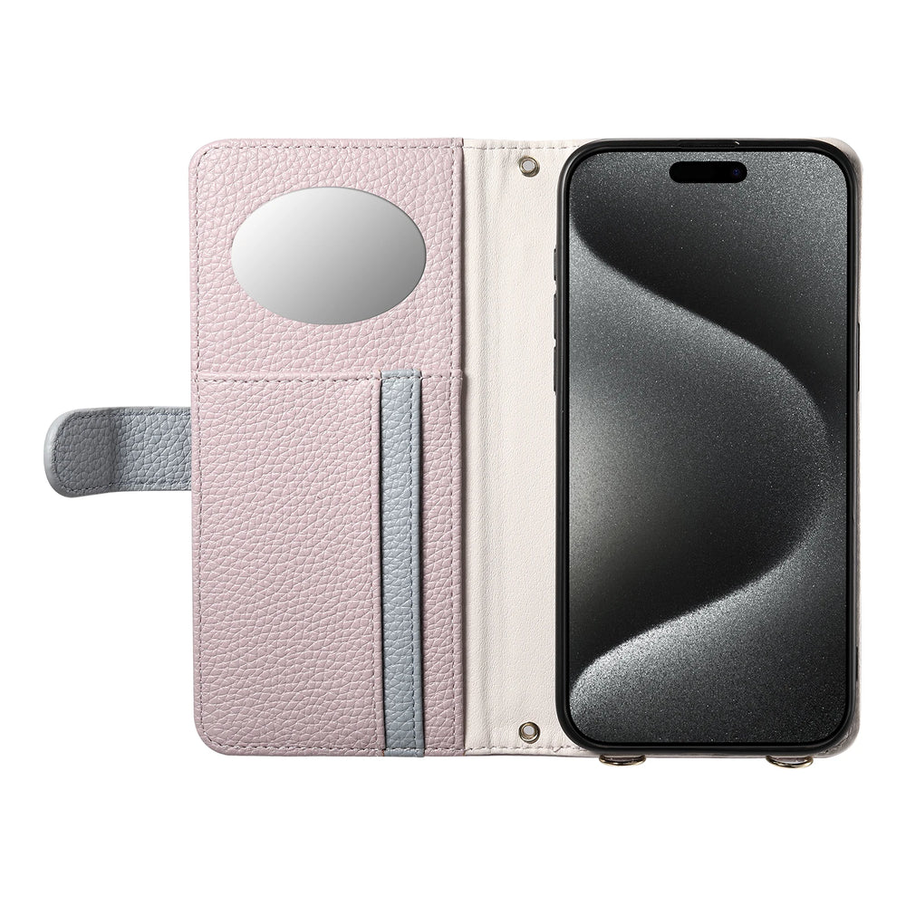 Crossbody Zipper Card Solt Wallet Leather Case For Samsung