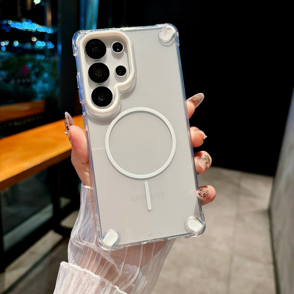 Transparent Magnetic Soft TPU Case For For Samsung
