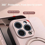 Liquid Silicone Magnetic Stand Phone Case For iPhone