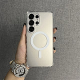 Armor Wave Curly Non-Slip Bumper Magsafe Case For Samsung