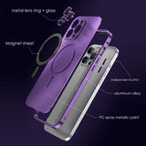 Aluminum Metal Frame Magnetic Case For iPhone