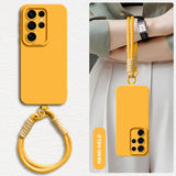 Wrist Strap Liquid Silicone Phone Case For Samsung