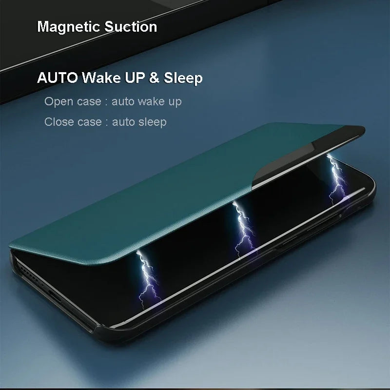 Smart View Flip Phone Case For Samsung Galaxy
