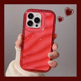 Soft Candy Transparent Wavy Texture Case For iPhone