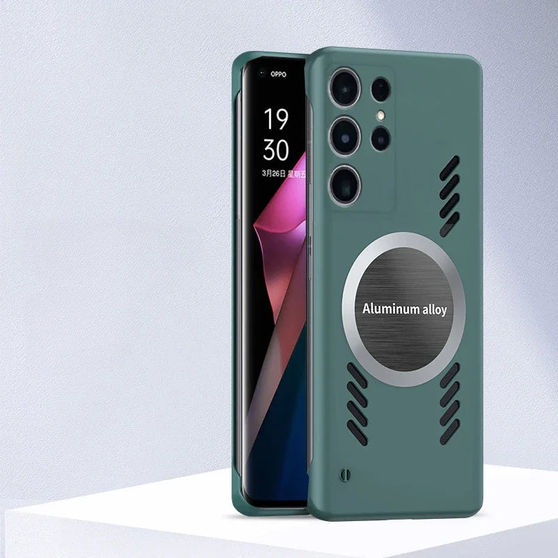 Borderless Cooling Thin Magnetic Phone Case for Samsung Galaxy
