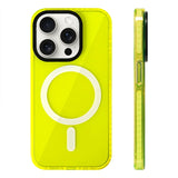 Transparent Neon Color MagSafe Phone Case for iPhone