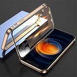 Double-Sided Glass 360°Full Protection Metal Case For IPhone