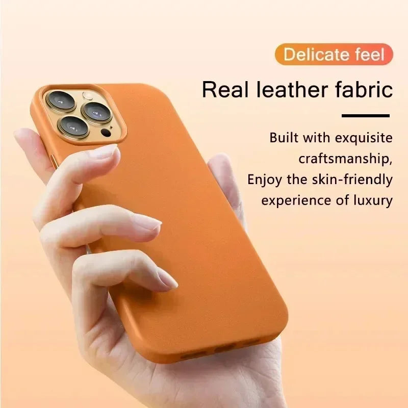 Luxury Leather MagSafe Case for  iPhone