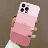 Colorful Love Heart Soft Silicone Phone Case for iPhone