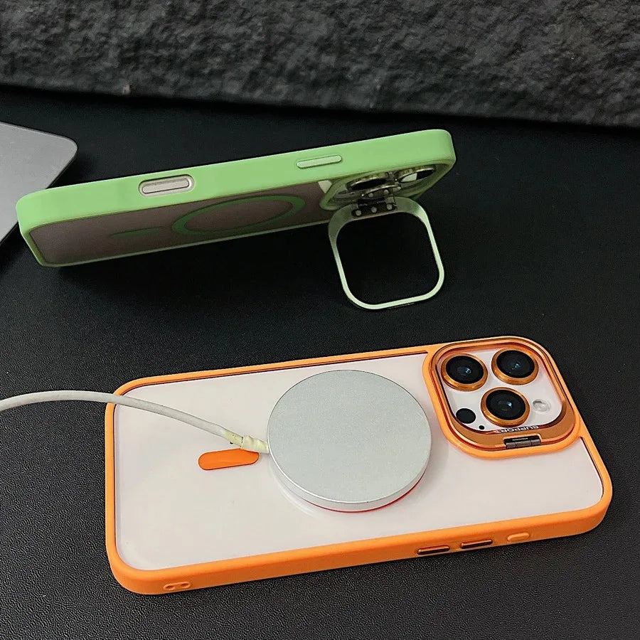 Luxury Magnetic Ring Stand Case For iPhone