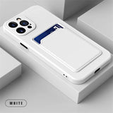Luxury Soft Silicone Wallet Case For iPhone