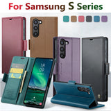 Luxury Business Leather Wallet Flip Case for Samsung