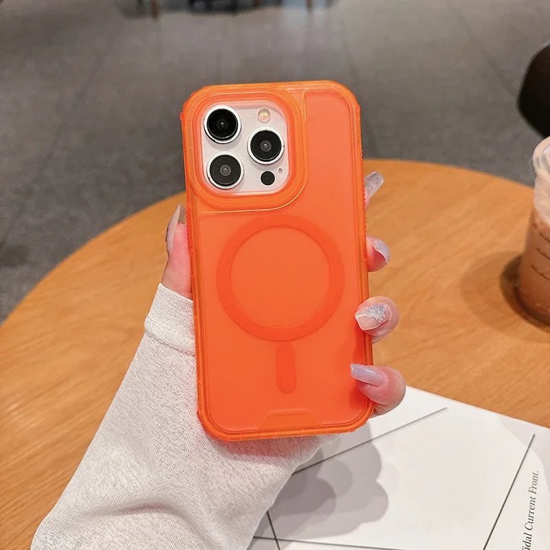 3 in 1 Magnetic Heavy Duty Armor Case for Magsafe IPhone