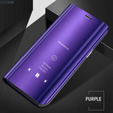 Luxury smart mirror flip phone case suitable for iPhone