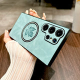 Retro Magsafe Magnetic Leather Case For Samsung Galaxy