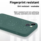 Magnetic Wireless Charging Soft Liquid Silicone Case For IPhone