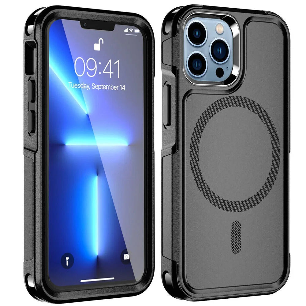 Shockproof Magnetic Matte Case For iPhone
