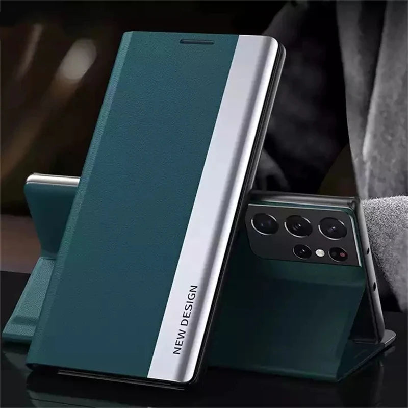 Luxury Leather Flip Case For Samsung Galaxy