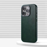 Luxury Business Retro Leather Magnetic Phone Case For iPhone