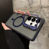 Metal Lens Protection Stand Magsafe Case For Samsung