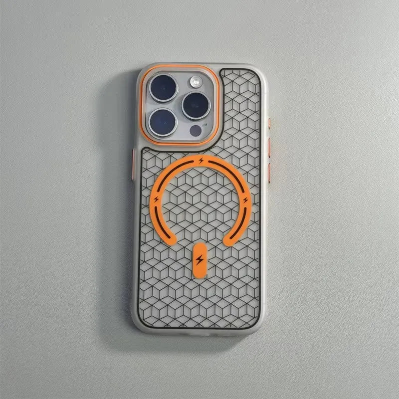 Ultrathin Frosted Geometric Elements MagSafe Case For iPhone