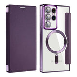 Flip leather business card slot for Samsung