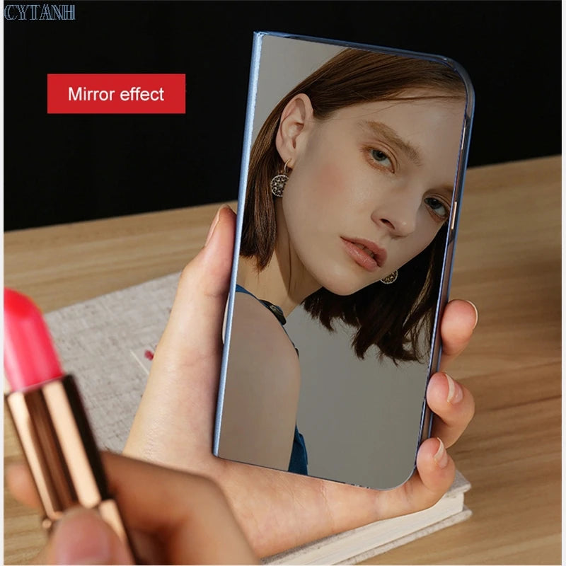 Luxury smart mirror flip phone case suitable for iPhone