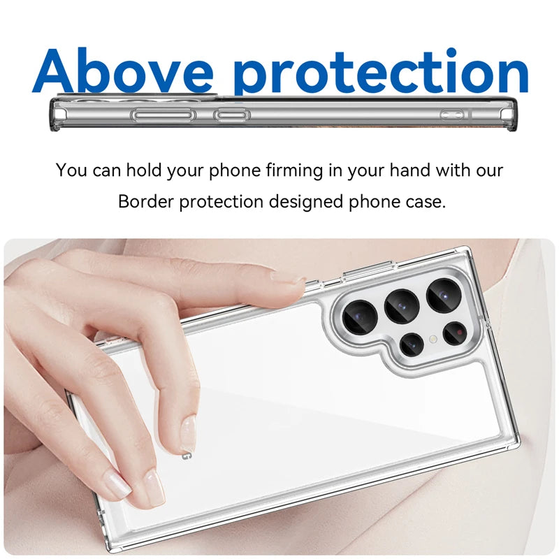 Silicone Clear Shockproof TPU Case For Samsung