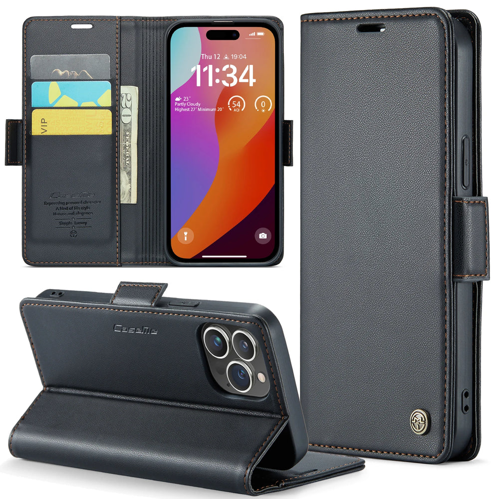 Luxury Business Leather Wallet Flip Case for Iphone