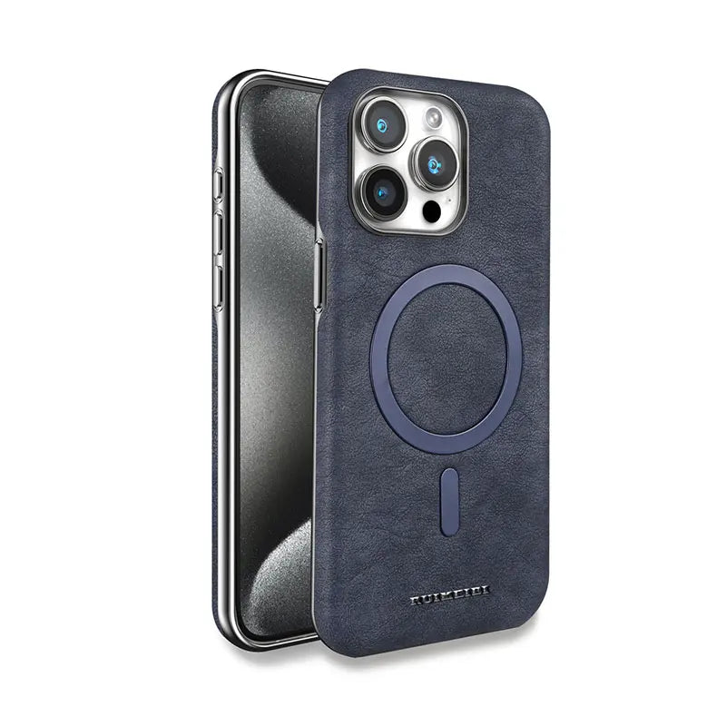 Classic Vintage Leather Magnetic Case for iPhone