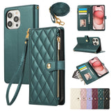 Crossbody Zipper Cards Solt Wallet Leather Case For iPhone