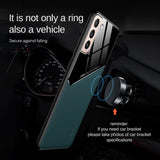 TPU Leather Magnetic Holder Case For Samsung Galaxy