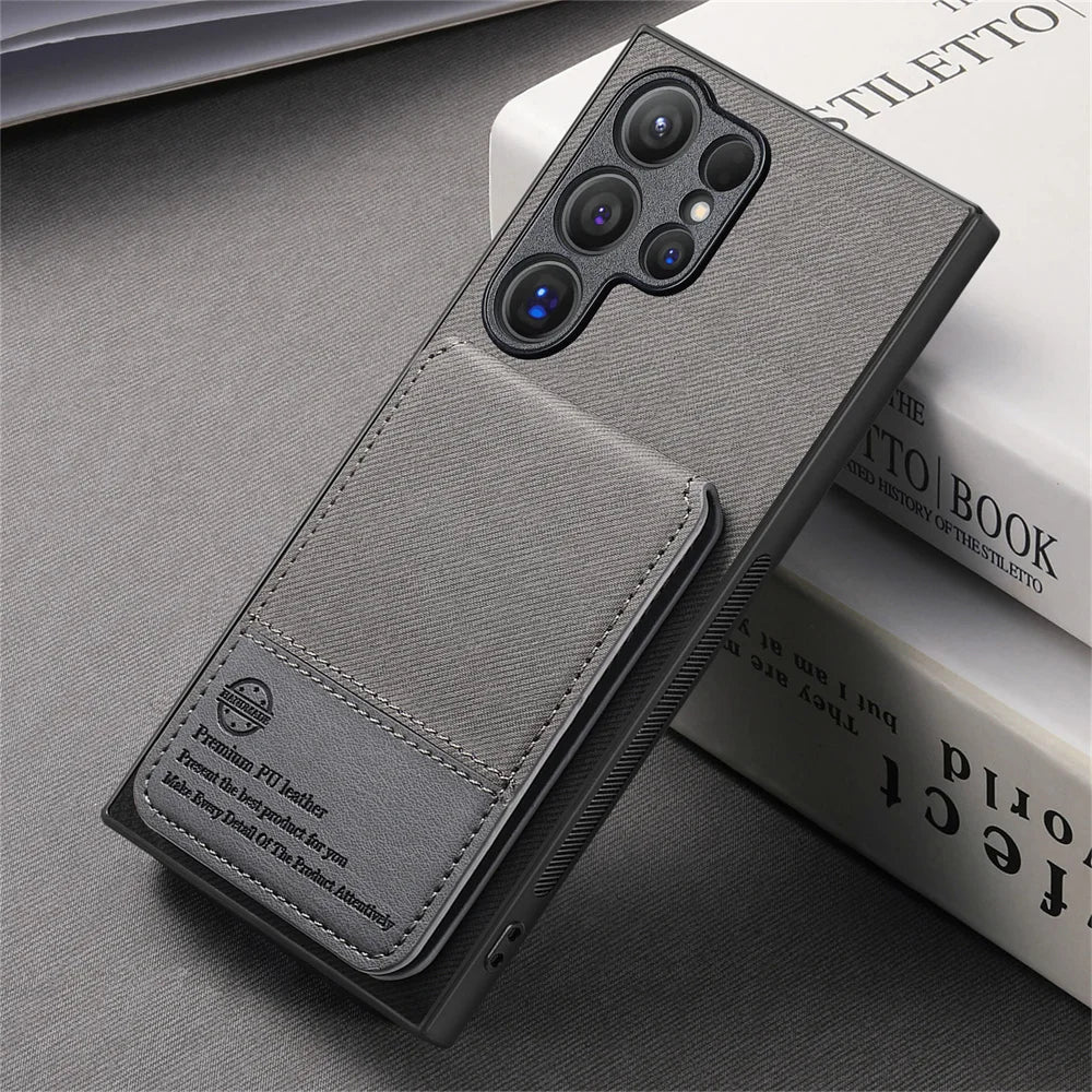 Magnetic Wallet with Card Holder Phone Case for Samsung