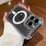 Luxury Transparent Shockproof Magnetic Case for iPhone