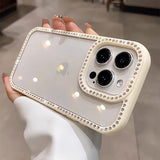 Luxury Bling Rhinestone Diamond Transparent Case For iPhone