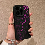Lightning Printing Soft Silicone Case For iPhone