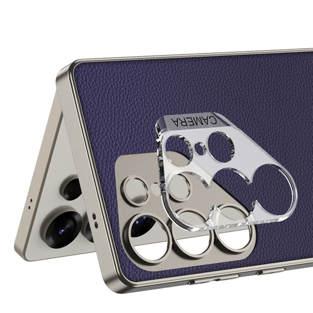 Luxury Leather Carbon Fiber PC Shockproof Phone Case For Samsung