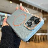 Luxury Magsafe Retro Leather Phone Case For iPhone