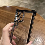 Plating Armor Transparent Case For Samsung