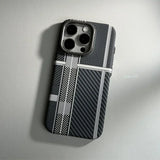 Carbon Fiber Abstract Geometric MagSafe Case For iPhone