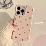 Cute Cartoon Cherry Pattern Phone Case For iPhone
