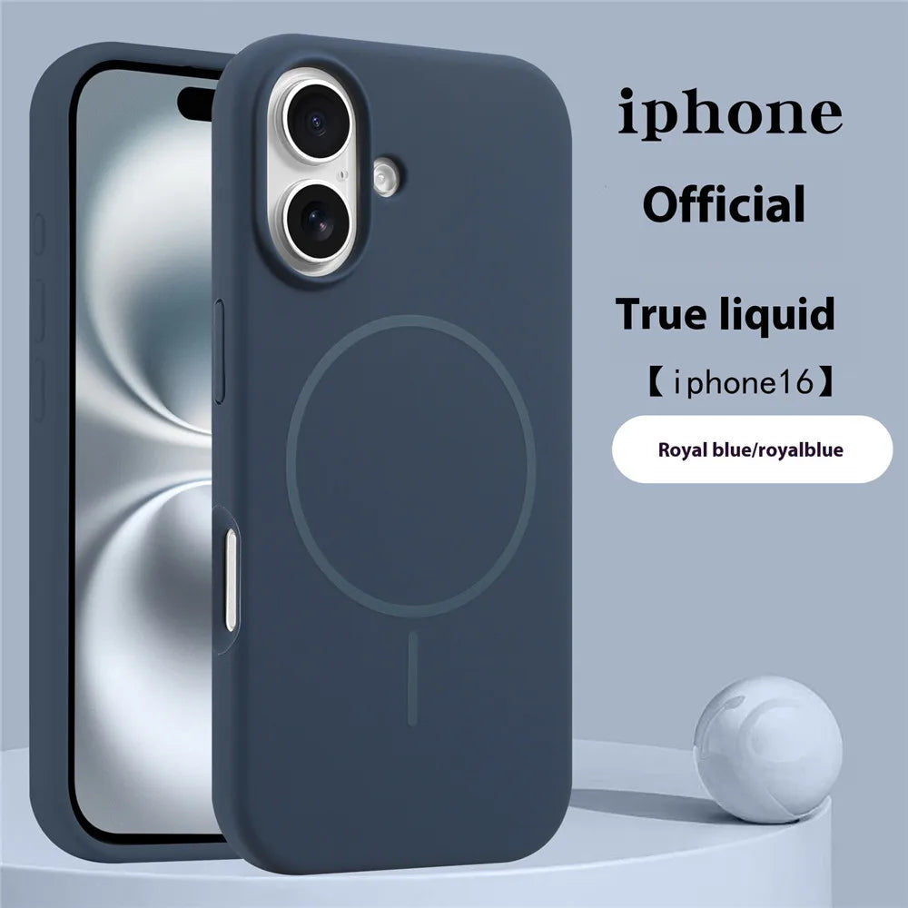 Liquid Silicone Magsafe Magnetic Case For iPhone
