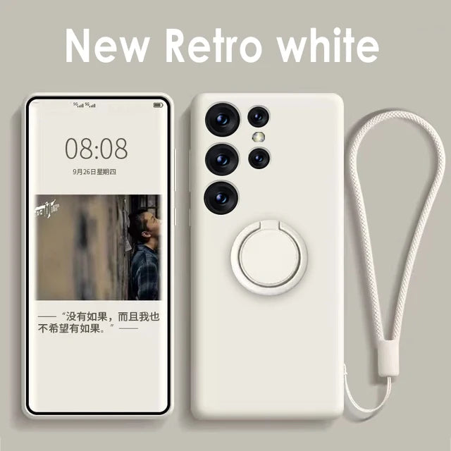 Liquid Silicone Magnetic Holder Case For Samsung