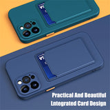 Luxury Soft Silicone Wallet Case For iPhone