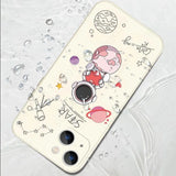 Cute Astronaut Silicone Case For iPhone