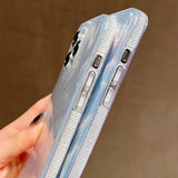 Luxury laser silver gradient silicone soft case for iPhone