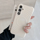 Luxury Water Ripple Liquid Silicone For MagSafe Case For Samsung