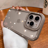 Luxury Bling Rhinestone Diamond Transparent Case For iPhone